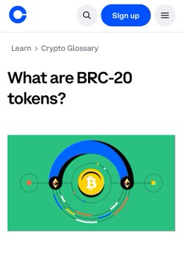 The image is a Coinbase Learn article titled "What are BRC-20 tokens?" featuring a green graphic with a Bitcoin symbol at the center. The accompanying post critiques misleading narratives around BRC-20 tokens, arguing they were originally designed as fungible assets rather than the narrative being presented, suggesting the article or related content may be part of the "rewriting" the post is calling out.
