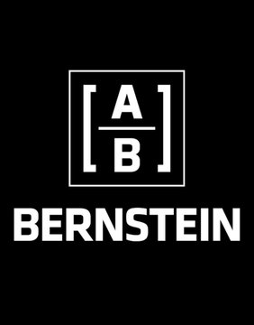 The image shows the Bernstein logo, featuring a white "[A/B]" symbol in a square frame above the word "BERNSTEIN" in bold text on a black background. This relates to the post as Bernstein analysts are the source of the bold Bitcoin price prediction to $300,000 by 2029.