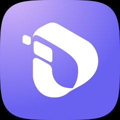A purple gradient app icon featuring a stylized white "U" or "J"-shaped logo, representing the Interlink Network—a Web3 platform focused on digital identity and blockchain technology. The minimalist design conveys a modern, tech-forward brand identity aligned with the Web3 ecosystem described in the post.