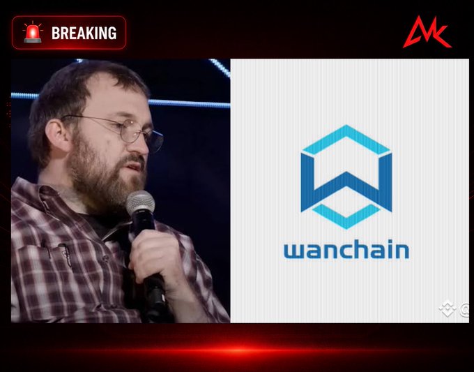 A breaking news thumbnail from 'MK' shows a bearded man with glasses speaking into a microphone beside the Wanchain blockchain logo.