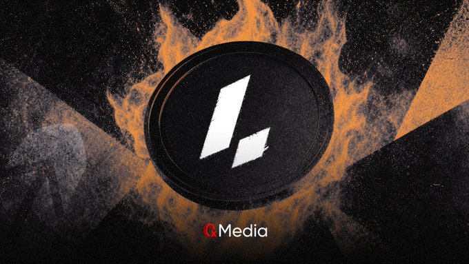 A dark, fiery graphic featuring the white Avalanche (AVAX) logo encircled by orange flames, with the 'GxMedia' branding at the bottom.