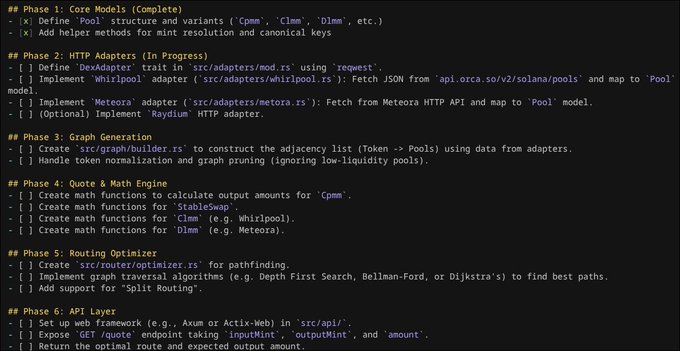 A screenshot of a code page for a project, displaying several elements such as an HTML table or a list with data. In this particular part of the image, there are two tables presented side by side; one containing a description while the other is filled with data. The caption above these images states that the post was completed last week and that it was done using various techniques including graph-based pathfinding.
