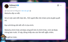 A Vietnamese Facebook post from OnDeep M asking for website recommendations, stating they will pay one million VND to the commenter who provides the best website, with 254 likes and 321 comments.