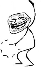 The image features a black and white illustration of a cartoon character, likely a person or an animal, with arms raised high above their head. The character appears to be smiling, giving off a happy vibe. The background of the image is plain white, which makes the character stand out even more. There are no texts or other objects in the image, and it seems to be a simple yet striking representation of the character's pose.