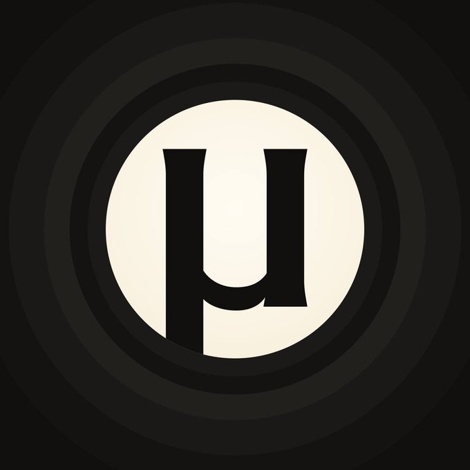 The image displays the Unipeg logo, featuring a stylized "μ" (mu) symbol inside a black circle on a cream background, which relates to the post discussing the new Unipeg-built alpha project on Uniswap v4 hooks.