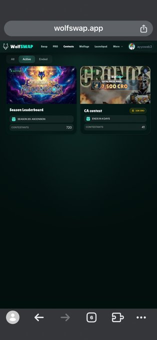 The image shows a cell phone screen displaying a website called Wolfswap.app, which has two game options available for download - Minecraft and Grand Theft Auto V. The app also features a leaderboard showing the top players of each game.