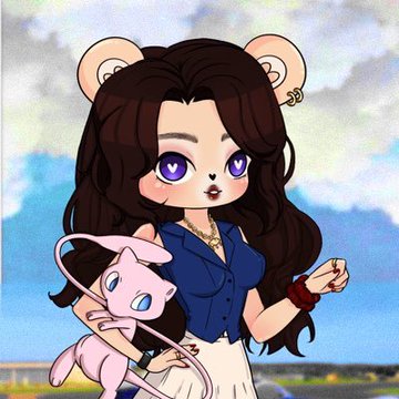 The image features a girl with brown hair wearing a blue dress holding a pink cat. The caption reads "i have bad news. after careful consideration, i have decided to officially announce that the reign of famous baddie officially ends today, 19 june 2026".