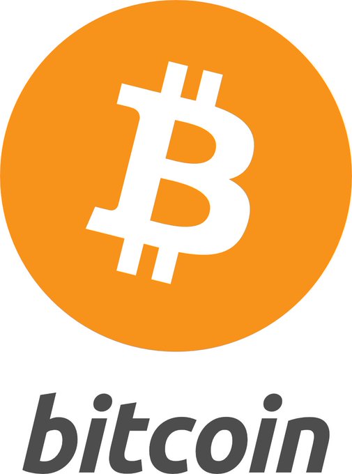 The image displays the Bitcoin logo, featuring a white "₿" symbol on an orange circular background, with the word "bitcoin" written in bold lowercase gray letters below. This iconic logo represents Bitcoin, aligning perfectly with the post's enthusiastic celebration of having "BTC Twitter" back.