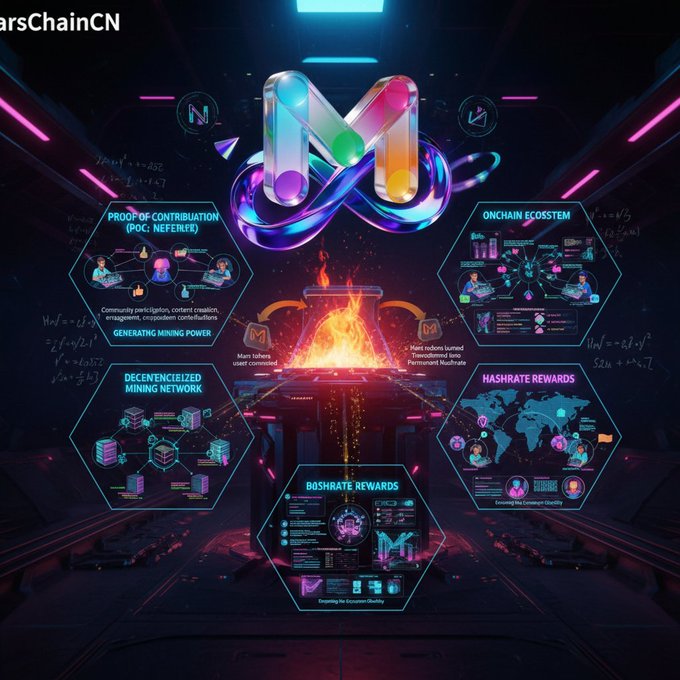The image features a poster for a MarsChain Explorer project, which includes various elements such as a fire-breathing dragon, a computer screen displaying information about mining networks, and a map of the world with different countries labeled. The poster also contains text that provides details about the project's purpose, its connection to blockchain technology, and how it can be used for exploring active transactions on the Ethereum blockchain.