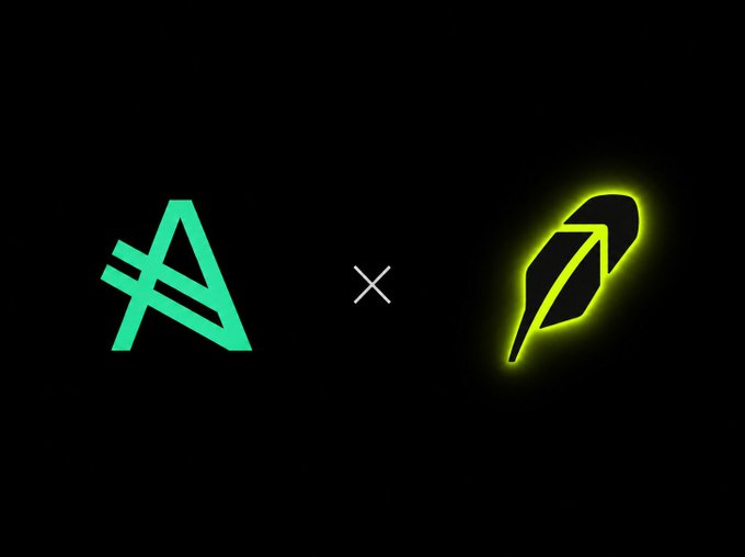 A black background displaying two glowing green logos separated by a gray 'X' symbol.