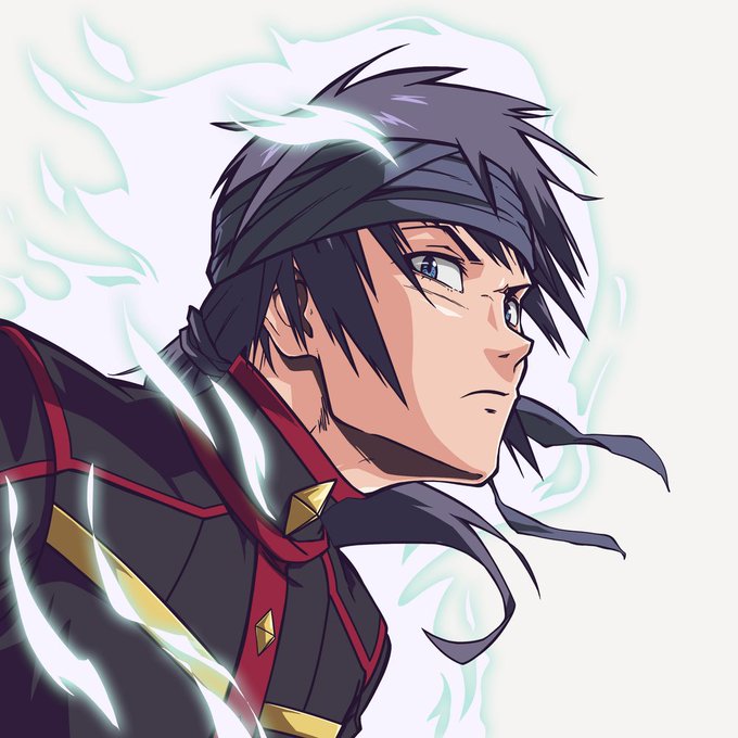 An anime character with dark hair, a headband, and red-accented black attire, surrounded by glowing blue energy, gazes determinedly to the side—evoking the intensity of a rare in-game moment like spotting a GTD Whitelist appear unexpectedly on one's phone.