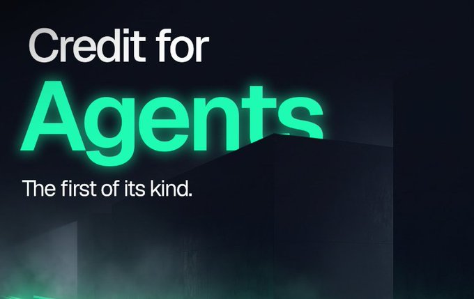 A promotional graphic with the text 'Credit for Agents' in white and green text, with the tagline 'The first of its kind.' displayed against a dark background.