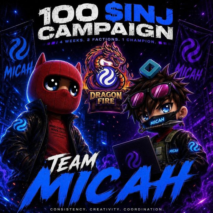 The image features a poster with two cartoon characters, one wearing a red jacket and the other wearing a black jacket, standing next to each other. The poster also includes text that reads "100 SINJ Campaign", indicating an ongoing campaign or event related to the gaming community. The main focus of the image is on the two cartoon characters, but there are also some logos present in the background.