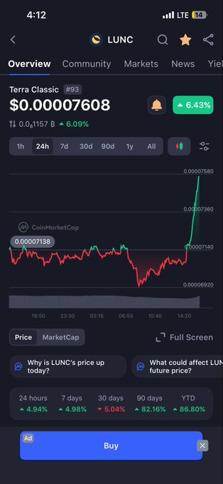 The image shows an iPhone screen with an overview of a cryptocurrency exchange site displayed, featuring a graph showing the price trend for different cryptocurrencies like ULM and KNEEL. There is also a banner that says "9 Angles of Domination!" which appears to be a marketing slogan promoting the exchange service. The text in the image provides some context about the trading platform, such as the prices on the site and the names of the various cryptocurrencies available for trading.