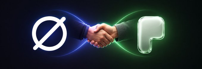 An illustration showing two arms shaking hands in the center, with a white prohibition symbol on a blue background on the left and a green 'P' logo on a green background on the right.