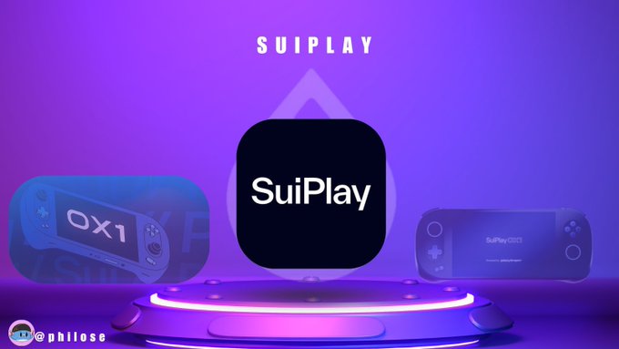 The image features a purple background with a white square app icon, which reads "SuiPlay". Below this, there are two other icons - one for an Xbox 360 controller and another for a Nintendo Wii game controller. The text on the image suggests that the SuiPlay app is being promoted as a gaming platform or service, possibly related to video games.