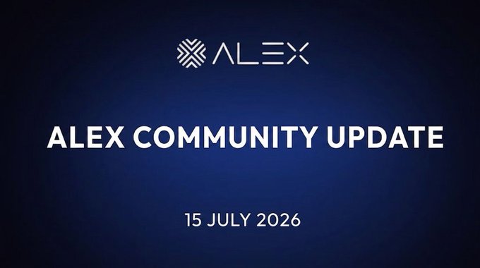 ALEX Community Update dated 15 July 2026, displayed with the ALEX logo on a dark blue background.