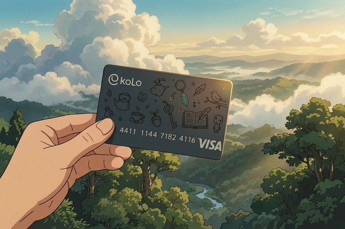 The image features a hand holding up a credit card with a mountain landscape as the background. The scene suggests that the person is trying to make a payment using their Visa card, but they are facing difficulties due to the complexity of traditional payment systems. This highlights the need for more user-friendly and efficient payment solutions in the digital age.