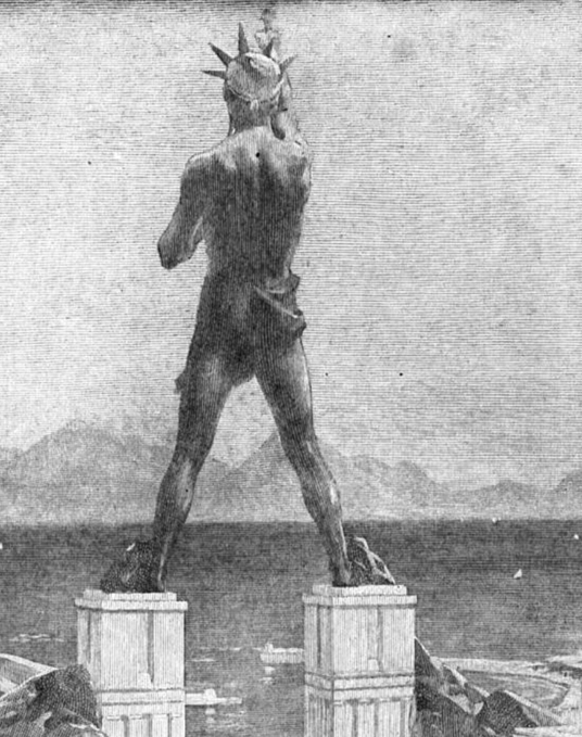 The image shows a depiction of the Colossus of Rhodes, a giant statue, symbolizing the "giant" of Bitcoin that has shown its power after the defeat of BIP 110, as described in the post.