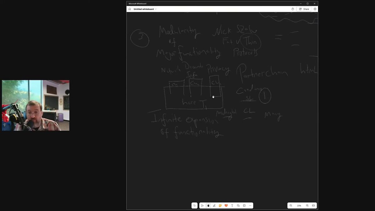 The image shows a computer screen with a black background displaying a document or presentation related to cryptocurrency. The text on the screen includes information about the creator of Cardano, Charles Hoskinson, who has stated that he will be bringing $XRP into the project. This update could potentially change the way Cardano operates and impacts the cryptocurrency market.
