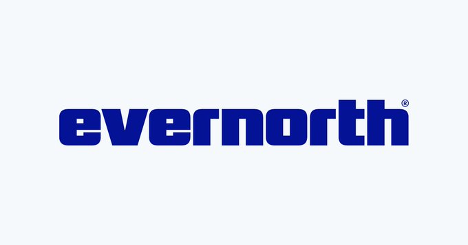 The image shows the blue "evernorth" logo with a registered trademark symbol. It relates to the post by visually identifying Evernorth, the company whose merger vote reportedly passed to advance its Nasdaq-treasury plan holding over 473 million XRP.