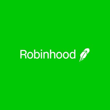 The Robinhood logo displayed on a green background with white text and a feather icon.