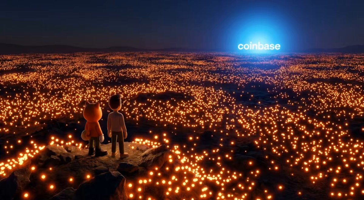 The image features a cartoon character standing next to another, both looking up at the sky with a bright blue light shining down from above. The caption of the image reads "Day 263 @ coinbase $DOG ₿elief". This suggests that the two characters are observing something interesting or unusual in the sky, possibly related to the cryptocurrency world.
