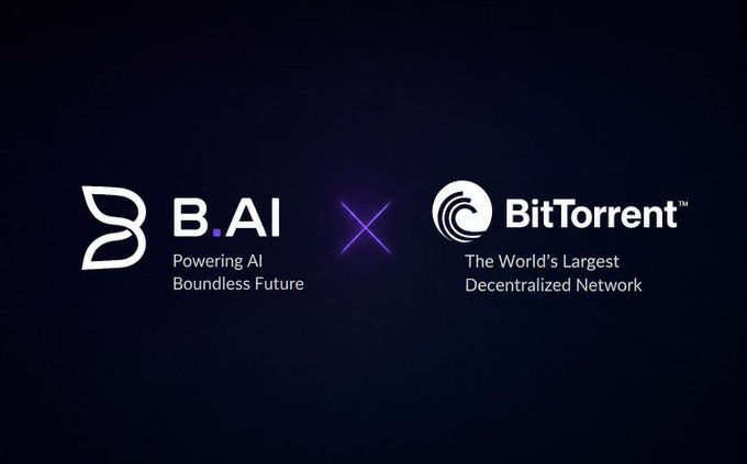 The image features two logos, one for B.A.I and another for Bit Torrent, both prominently displayed against a dark blue background. The B.A.I logo represents a company that has been described as "the world's largest boundless future". On the other hand, the BitTorrent logo signifies a company that is known for its innovative approach to data mining and online gaming. Both logos are in white color with black text, making them stand out against the dark blue background. The image also includes some text that reads "The World's largest decently networked network".
