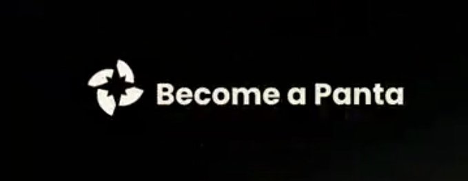 The image features a logo for a company named "PantaHQ" that promotes becoming a panta, which is an outcome market. The logo consists of a white star surrounded by four leaves. Below the logo, there's text that reads "Become a Panta". This combination of elements creates a visually appealing and memorable representation of the concept behind the company.