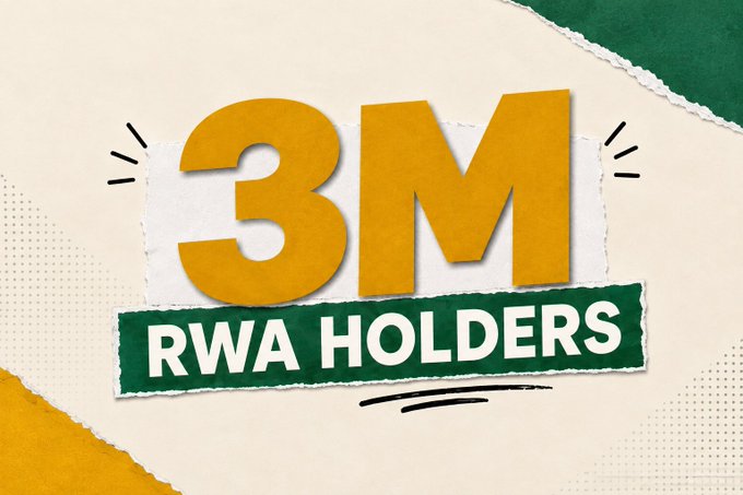 A promotional graphic featuring torn paper textures that reads '3M RWA HOLDERS' in bold yellow and white lettering.