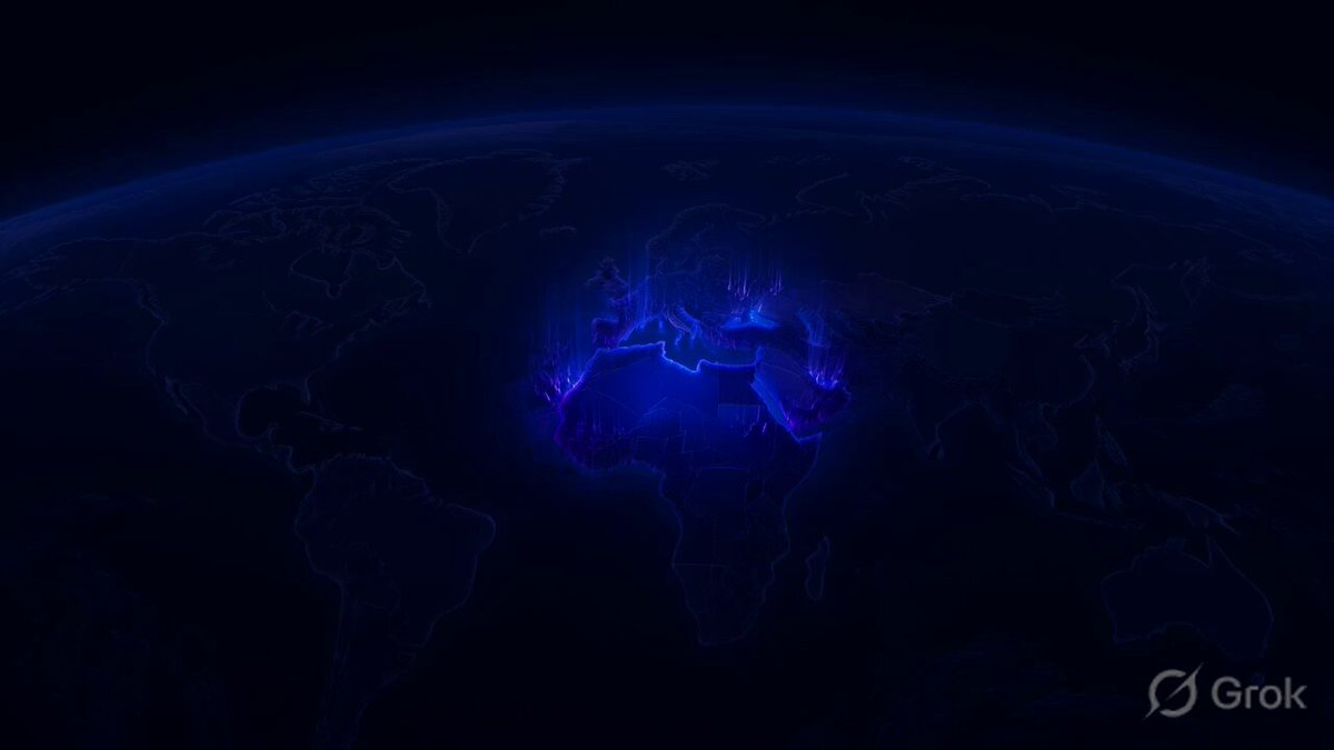 The image shows a globe with blue lines representing countries, and a small island of light blue color within that country. The background appears to be black, but there are some bright blue lights surrounding the island. The text "JUNE 2026" is present in the image as well.