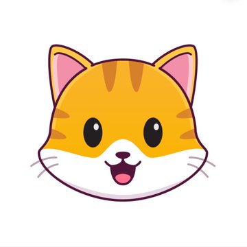 A cute, cartoon-style orange tabby cat with a cheerful expression, which relates to the post by visually representing the $CATE token's feline branding. The image underscores the announcement about the original $CATE project on BNB Chain protecting its identity and moving forward with its community to recognize genuine builders.