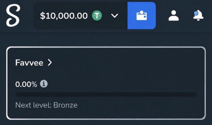 The image shows a Stake.com account interface displaying a balance of $10,000.00 USDT with a "Favvee" profile at 0.00% progress toward the Bronze level. It appears to be the account being used by the user to host their proposed $1,500 giveaway celebration for Portugal.