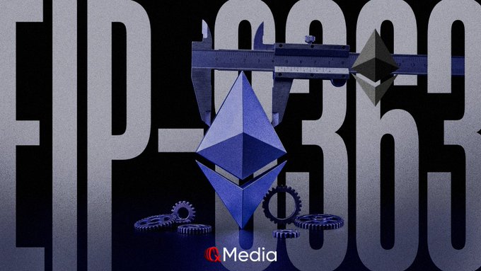 A graphic featuring the blue Ethereum logo and mechanical gears superimposed over the faded numbers '1-383' and text 'CT Media,' representing the Ethereum 1.0 to 2.0 transition.