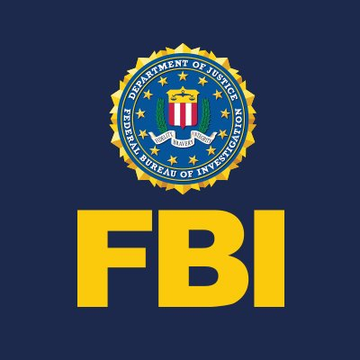 The image displays the seal of the "FEDERAL BUREAU OF INVESTIGATION" and the prominent text "FBI." This visual represents the "GOVERNMENT IS HERE TO HELP" aspect, juxtaposed against the accompanying post's implication of a less helpful reality.