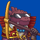 The image shows a pixel-art style dragon or lizard character wearing sunglasses, a cap, a red shirt, and a yellow vest, appearing to rap or hold a microphone. As one of the few Honorary Chronicles mentioned in the post, this NFT collectible offers the unique opportunity to mint a 1/1 customized profile picture, with more details about the project being shared throughout the day.