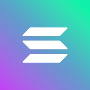 The image displays the Solana logo—three stacked white horizontal bars—set against a blue-to-green gradient background, visually branding the news about Solana validators considering a proposal to increase $SOL token burns and reduce inflation.