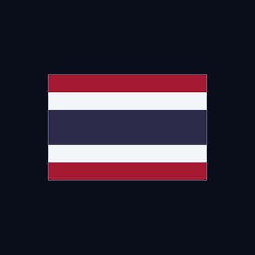 A stylized graphic of the Thai flag, featuring horizontal red, white, and dark blue stripes against a dark background, accompanying news that Thailand will permit Bitcoin and Ether ETFs to list on its main stock exchange starting October 16.