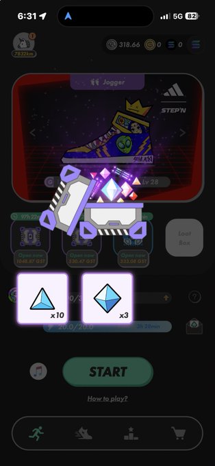 iphone screen displays a game interface with three game options, including "Start", "Jogger", and "Jogger 2".