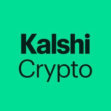 A green graphic displaying the text 'Kalshi Crypto' in black lettering.
