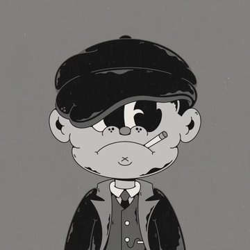 A cartoon character wearing a flat cap and a three-piece suit smokes a cigarette with a stern expression, conveying a firm and serious tone that matches the post's definitive refusal to sell, trade, or swap the user's "3 wackies" (NFTs), which are stated to be permanently vaulted.