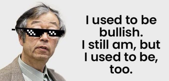 A photoshopped image of a serious-looking Asian man wearing pixelated 'deal with it' sunglasses, accompanied by the meme text "I used to be bullish. I still am, but I used to be, too."