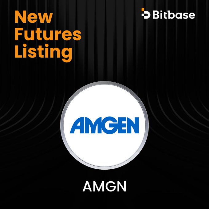 Bitbase announces the addition of AMGN (Amgen) to its futures trading platform, with AMGNUSDT pair available starting 09:00 am UTC on August 5, 2026.