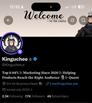 The image shows Kinguchec's Twitter profile with 7.7K followers, celebrating reaching 7.7K supporters in his Web3 community.