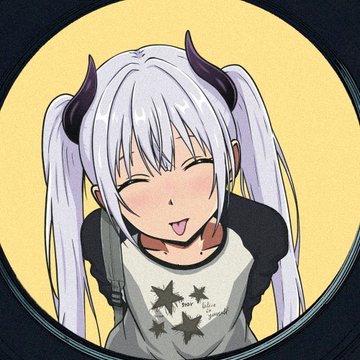 A cute anime character with silver hair in twintails, oni horns, and a playful wink sticks her tongue out while wearing a shirt reading "WE ARE OPEN!" and star graphics, presented as a teaser for the new "Oni Twintails" hair trait featured in the upcoming Momo Atelier NFT drop available through the $MOMO token.