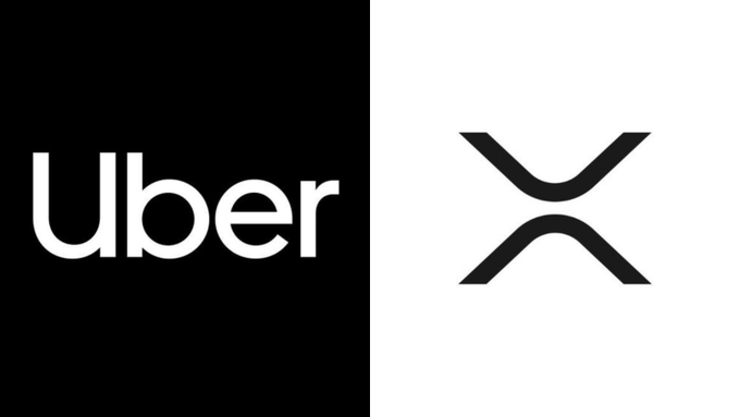 The image shows the Uber wordmark alongside Ripple’s “X” logo. It illustrates Ripple’s capability to support payment needs for major global platforms like Uber.