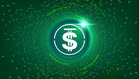 A digital graphic of a dollar sign icon centered within concentric green circular patterns on a dark background.
