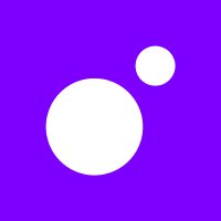 The image features a purple background with two white circles positioned at different locations within the frame. The caption below the image reads "House of Doge announces a new partnership with @moonpay" which suggests that the partnership involves using the Dogecoin payment method on the website. This implies that users can now easily pay for products or services through this digital currency, as it is being used by a well-known company like House of Doge.