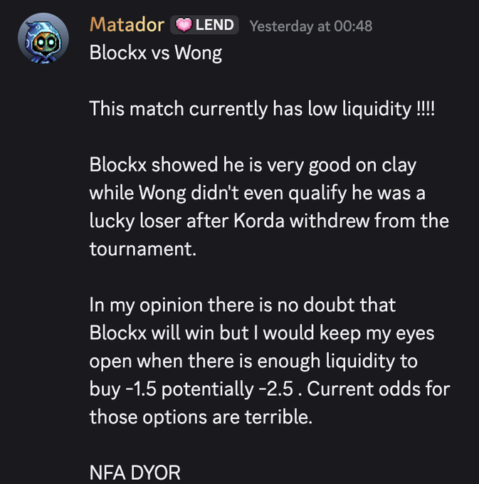The image shows a black background with white text that reads "friendly reminder that the Jupiter discord has prediction alpha dropping every day and @agaltsow just shipped a shot callers leaderboard so you can see who has the goods for those who love to monitor the situation, this is the place to do it". The post also mentions that there are two players in the game, one of whom is named @agaltsow.