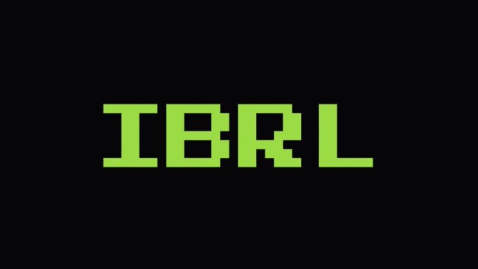 The image displays the letters "IBRL" in a pixelated, green Minecraft-style font against a black background. The accompanying post about waking up "feeling very Solana" appears unrelated to the image, which resembles a gaming or blockchain-themed logo rather than anything specifically tied to Solana.